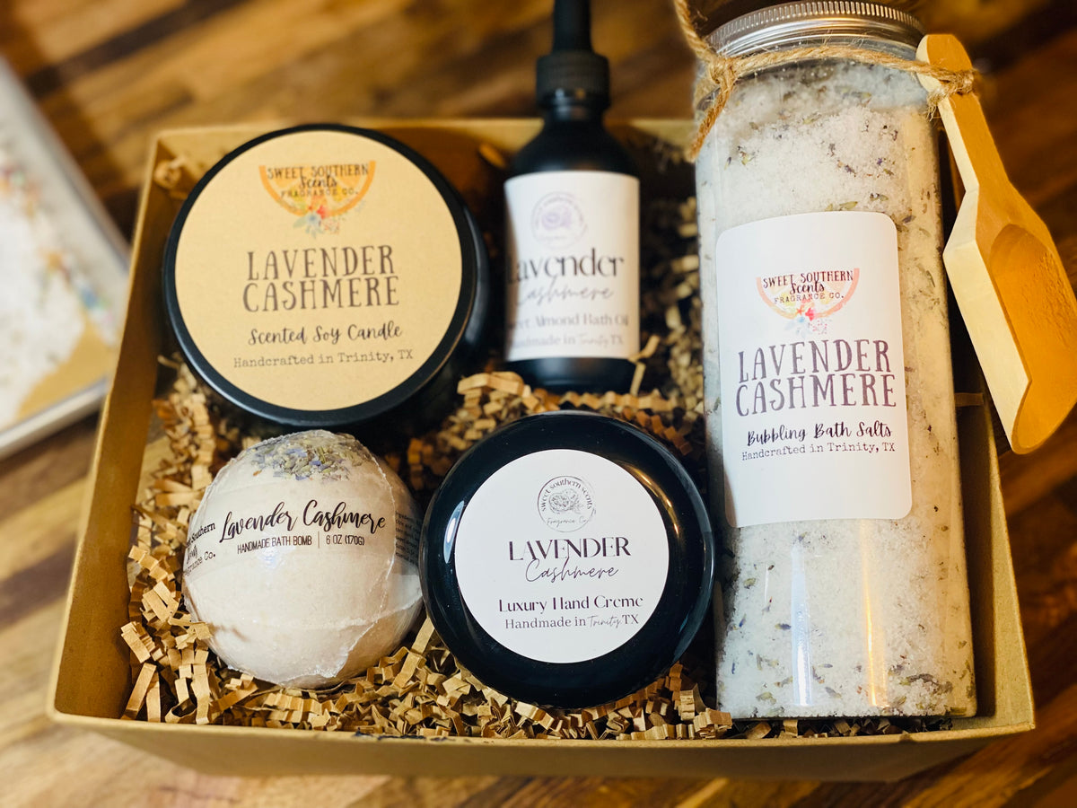 Lavender Cashmere Spa Gift Set – Sweet Southern Scents Fragrance Co.