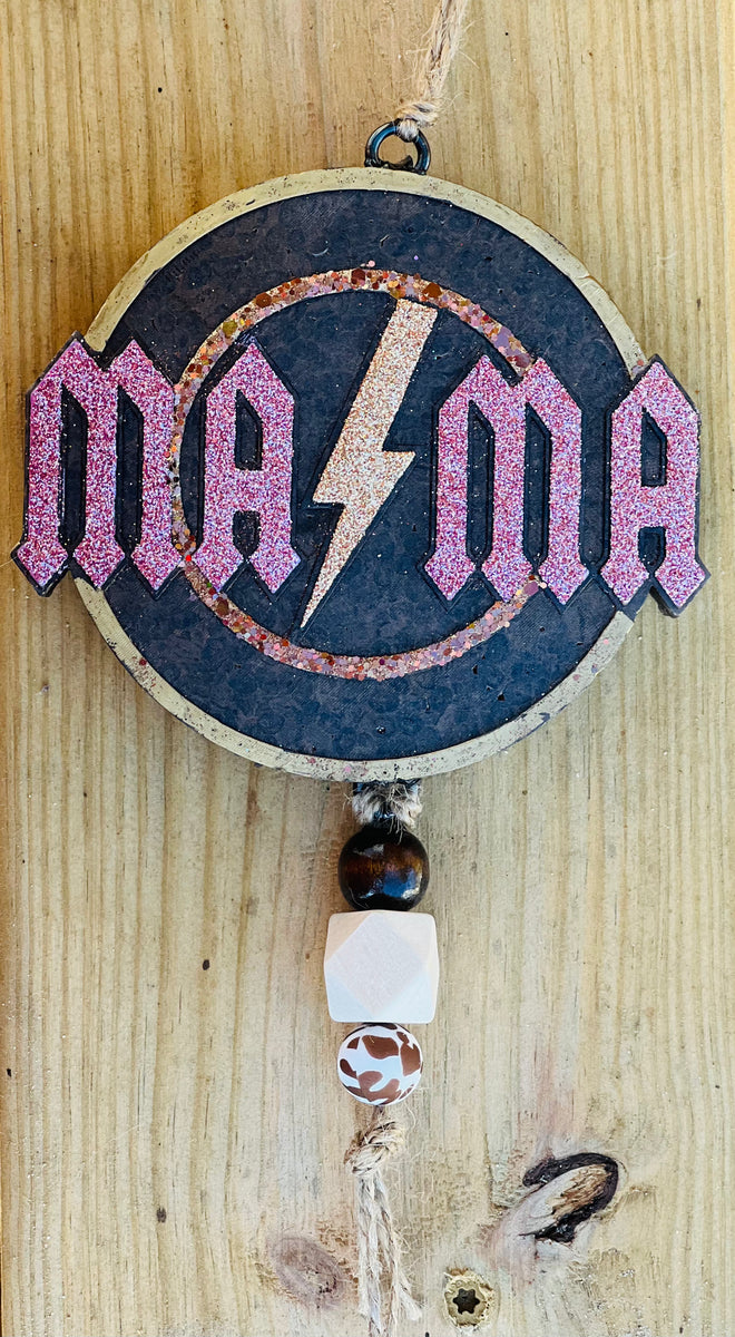 5” Round Glitter Mama car freshie Sweet Southern Scents Fragrance Co.