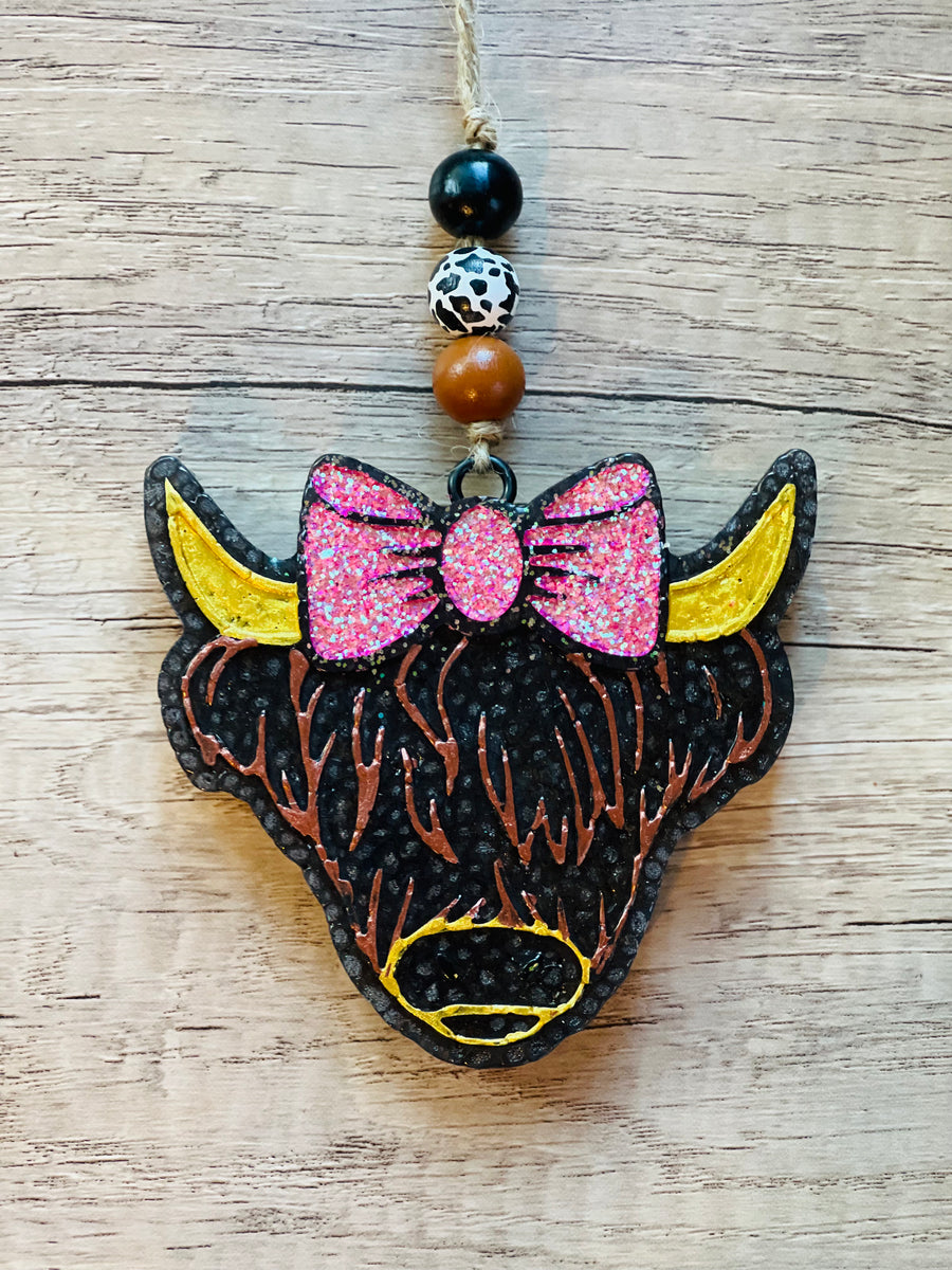 Highland Cow car freshie Sweet Southern Scents Fragrance Co.
